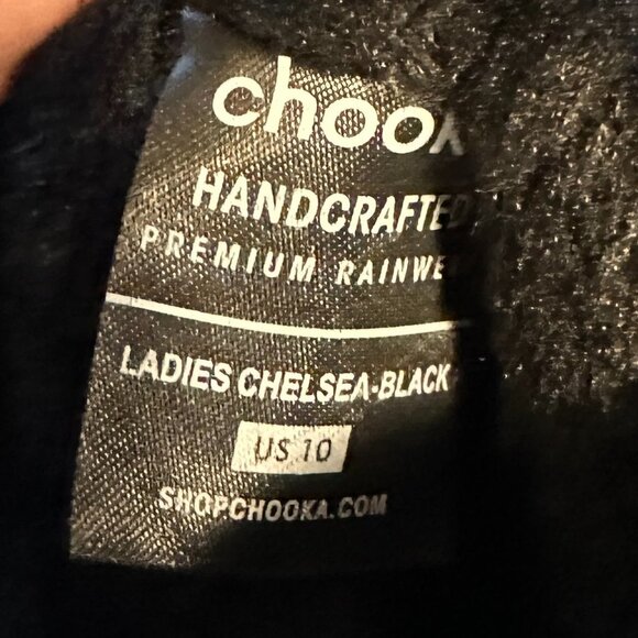 Chooka Women's Waterproof Duck Chelsea Rain Boots Size 10 BlackPlush Lining NEW - Picture 14 of 16